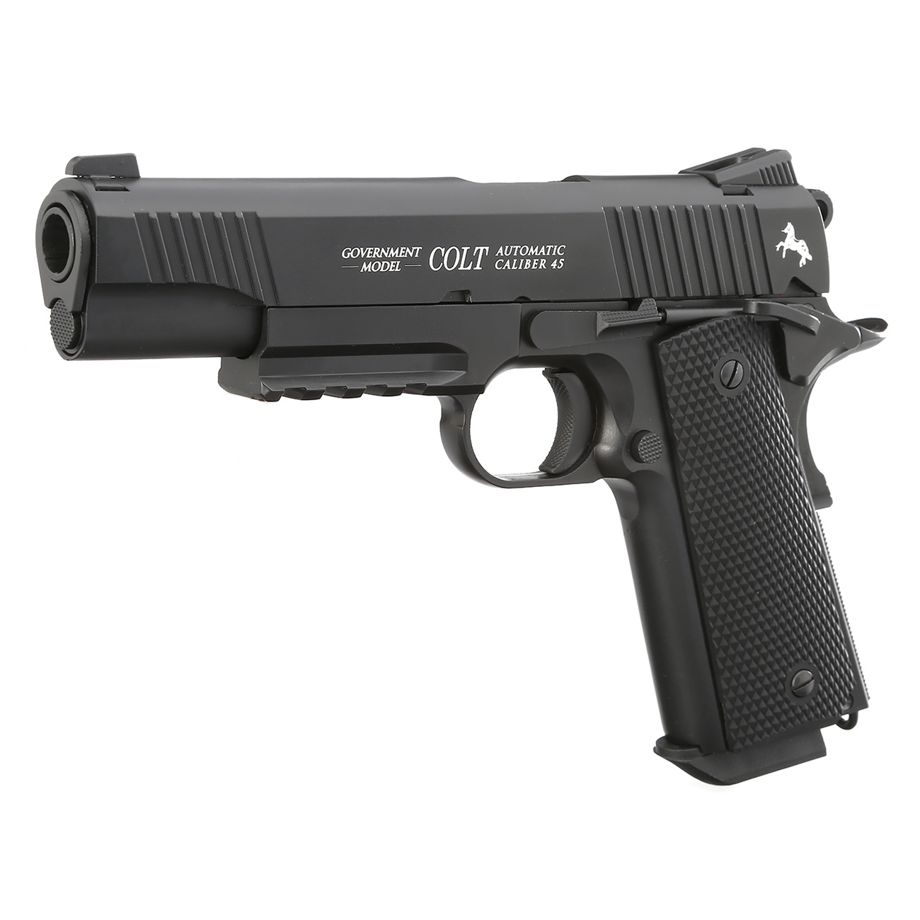 Colt M45 CQBP Vollmetall CO2 Luftpistole 4,5 mm BB brniert Blowback Bild 1