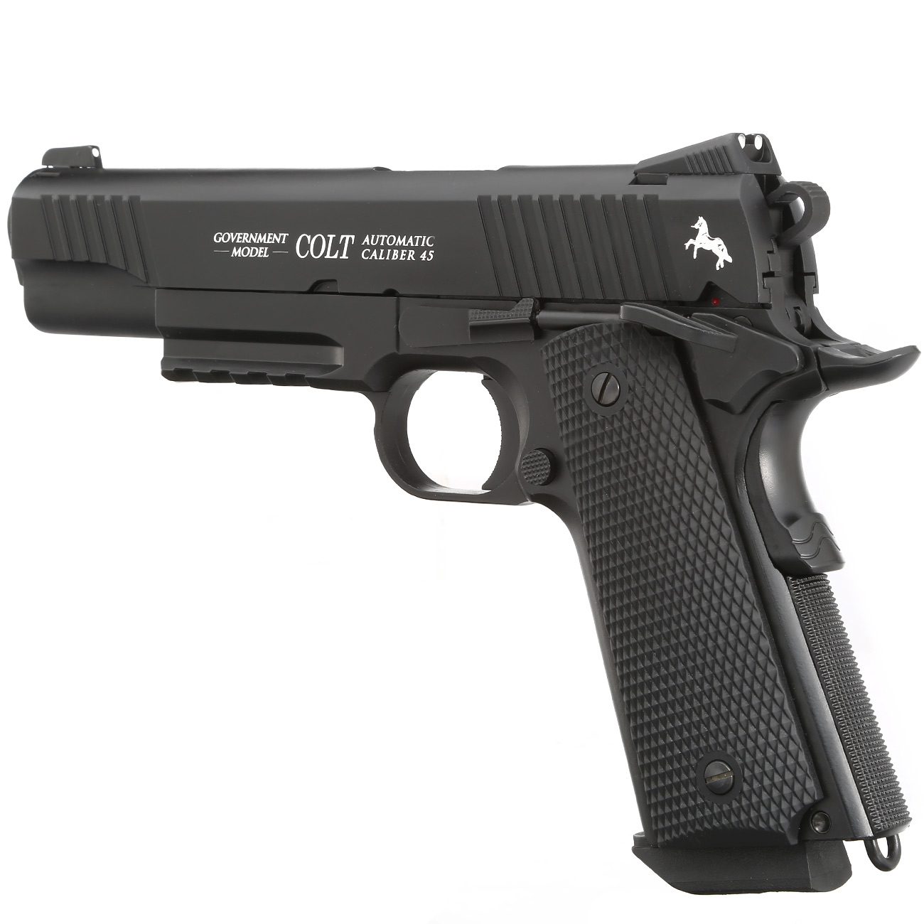 Colt M45 CQBP Vollmetall CO2 Luftpistole 4,5 mm BB brniert Blowback Bild 2