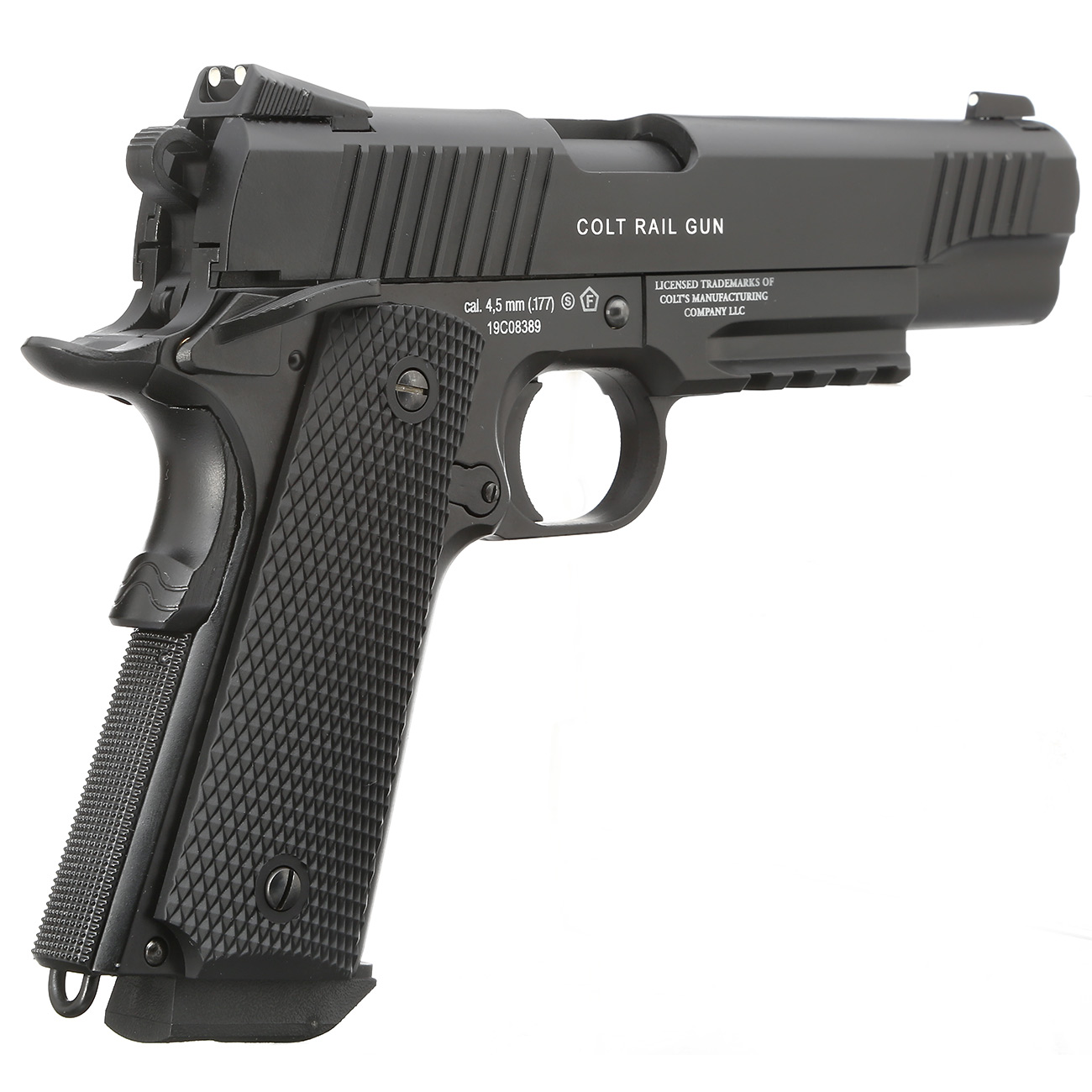 Colt M45 CQBP Vollmetall CO2 Luftpistole 4,5 mm BB brniert Blowback Bild 3