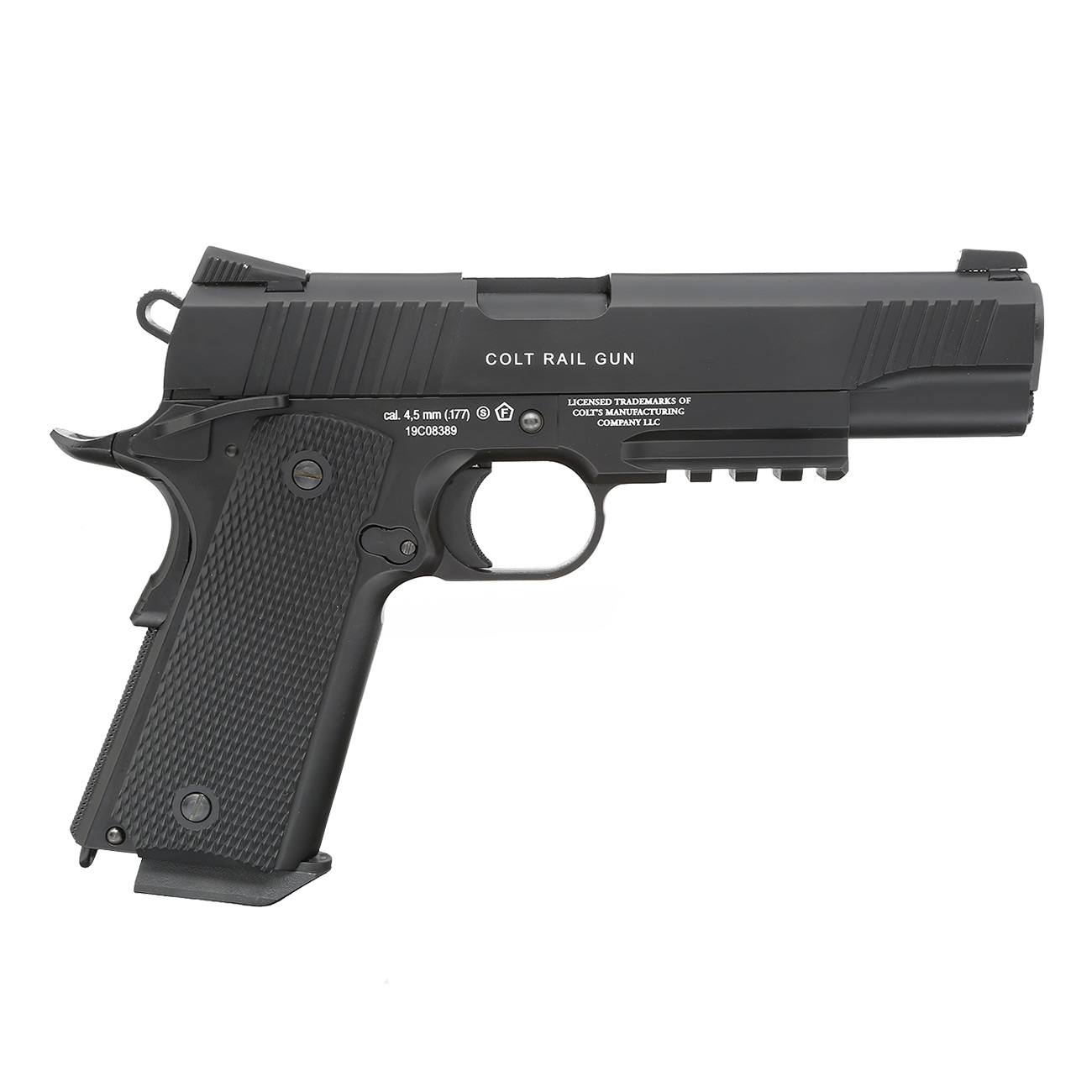 Colt M45 CQBP Vollmetall CO2 Luftpistole 4,5 mm BB brniert Blowback Bild 4
