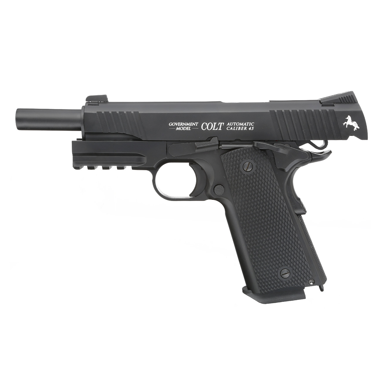 Colt M45 CQBP Vollmetall CO2 Luftpistole 4,5 mm BB brniert Blowback Bild 5