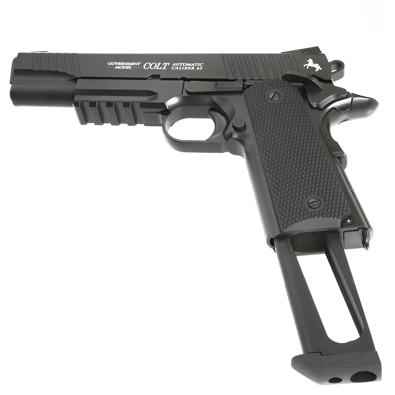 Colt M45 CQBP Vollmetall CO2 Pistole 4,5 mm (.177) BB brüniert Blowback Bild 7