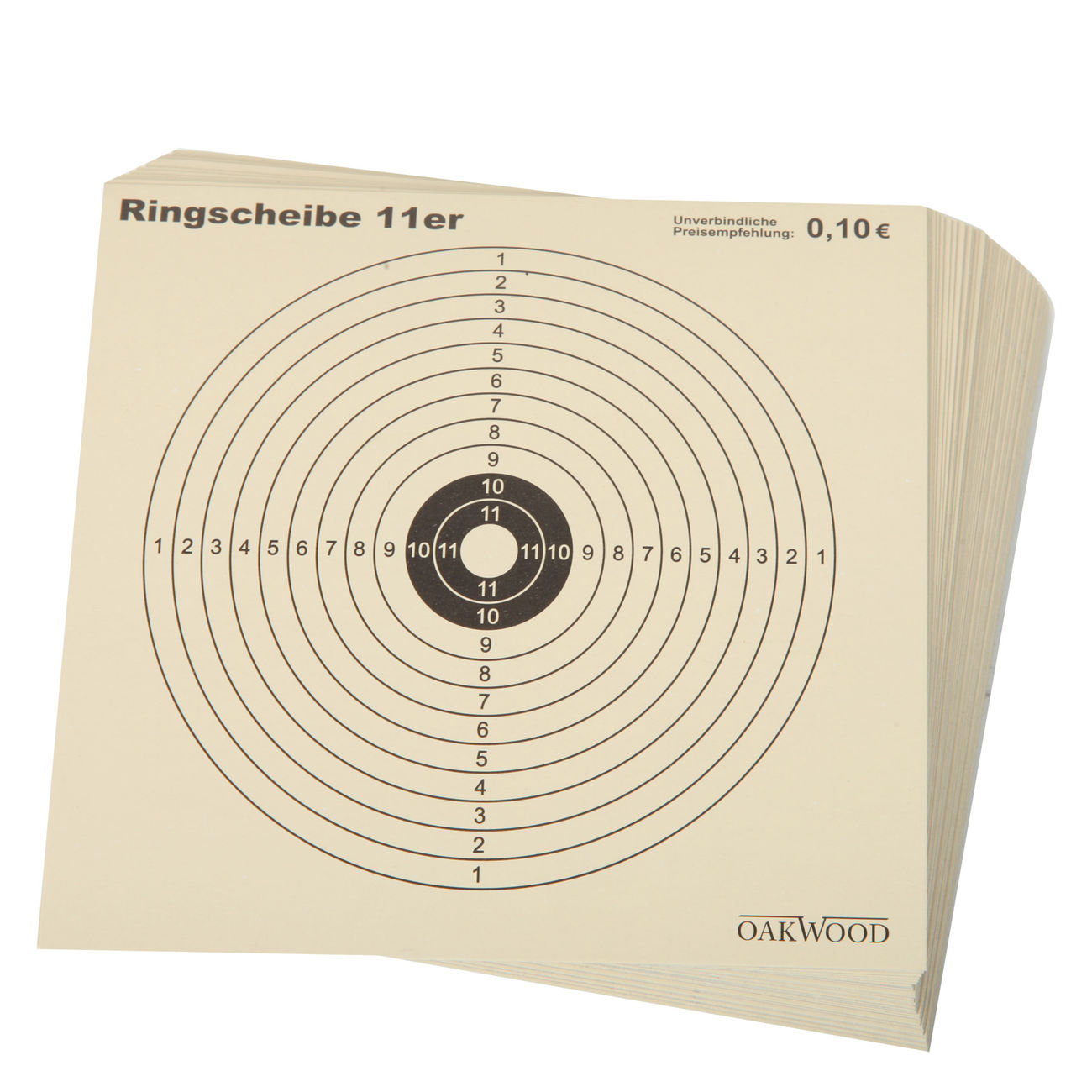 Oakwood Ziel- Ringscheiben 11er Kreis 14 x 13,5 cm 50 Stück