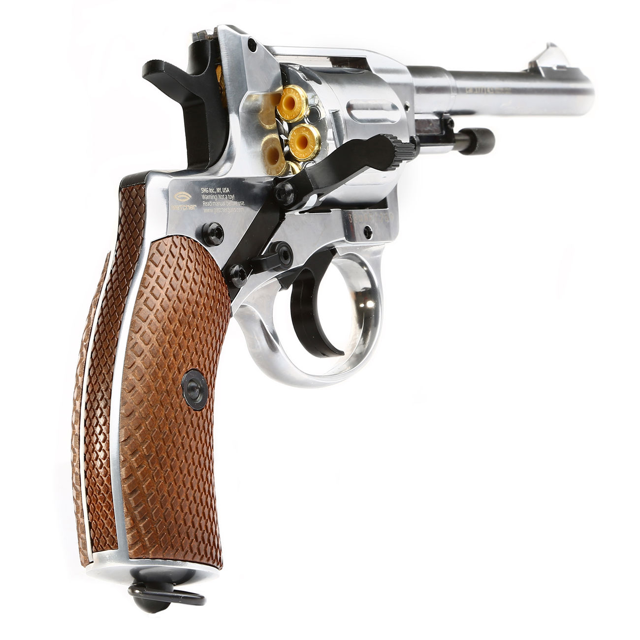 Gletcher NGT Nagant CO2 Revolver 4,5 mm BB vernickelt Bild 4