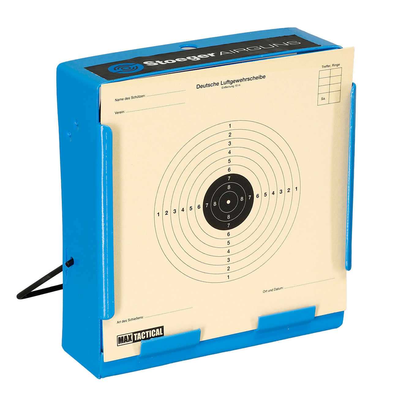 Stoeger Kugelfangkasten 14 x 14 cm aus Stahl f�r Luftpistolen / Luftgewehre blau