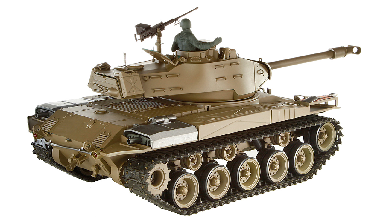 Amewi RC Panzer M41 Walker Bulldog 1:16 schussfähig 2,4 GHz Control Edition RTR oliv Bild 2