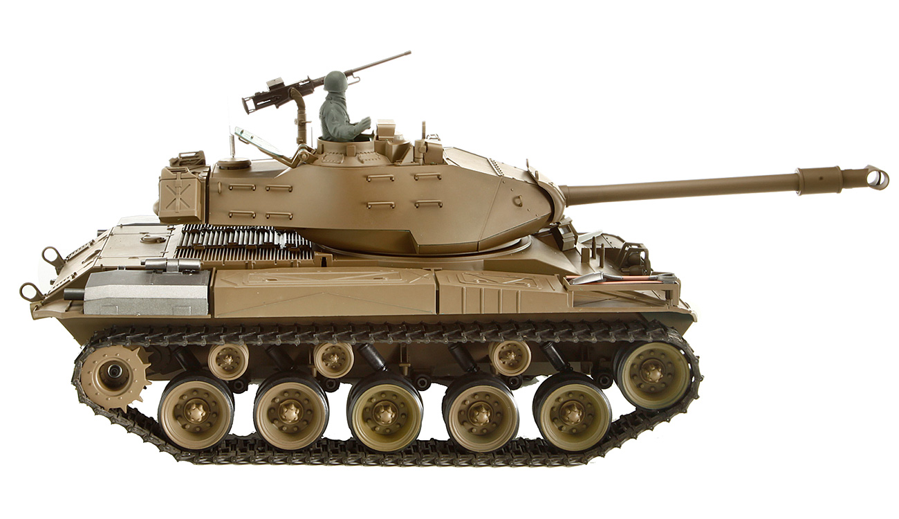 Amewi RC Panzer M41 Walker Bulldog 1:16 schussfähig 2,4 GHz Control Edition RTR oliv Bild 3