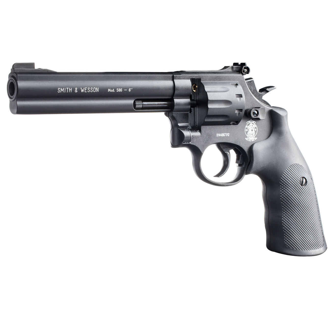 Smith & Wesson Mod. 586 6 Zoll CO2 Revolver Kal. 4,5mm (.177) Diabolo schwarz Bild 1