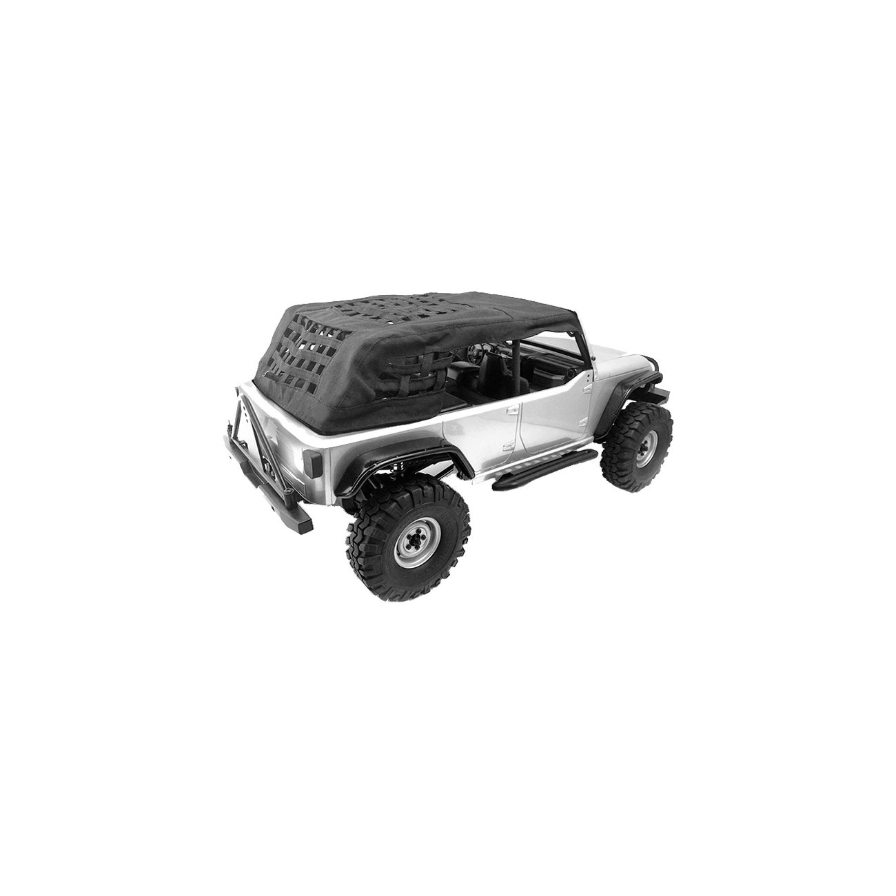 RC4WD 1:10 Stoffdach f. Axial Wrangler Rubicon 2012 Karosserie schwarz VVV-C0139 Bild 2