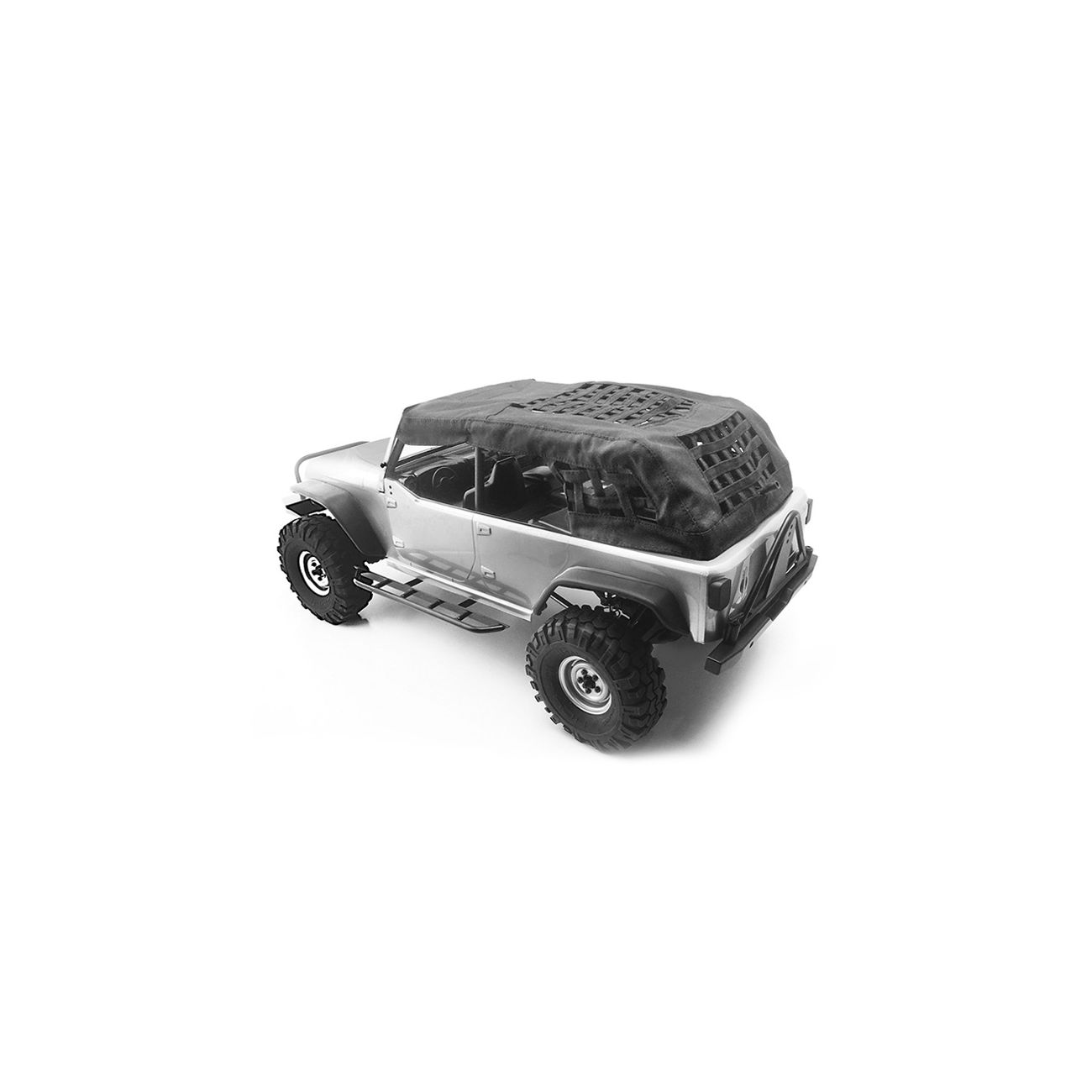 RC4WD 1:10 Stoffdach f. Axial Wrangler Rubicon 2012 Karosserie schwarz VVV-C0139 Bild 3