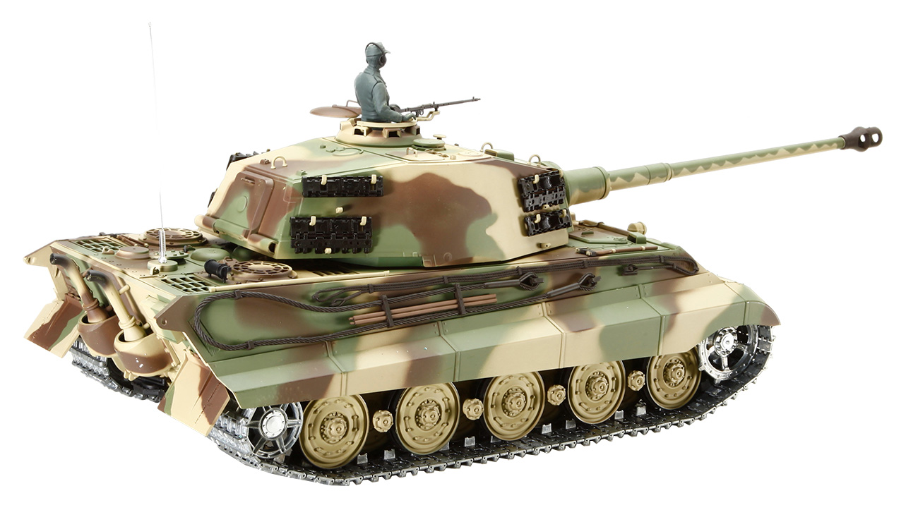 RC Panzer Knigstiger Henschel Turm 1:16 Professional Line IR/BB Metallketten und Metallgetriebe schussfhig Bild 11