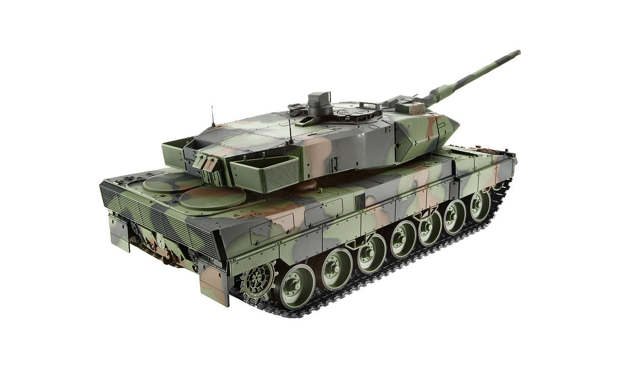 RC Panzer Leopard 2A6 1:16 Infrarot-Gefechtssystem und 6 mm Schussfunktion mehrstufiges Getriebe Bild 2