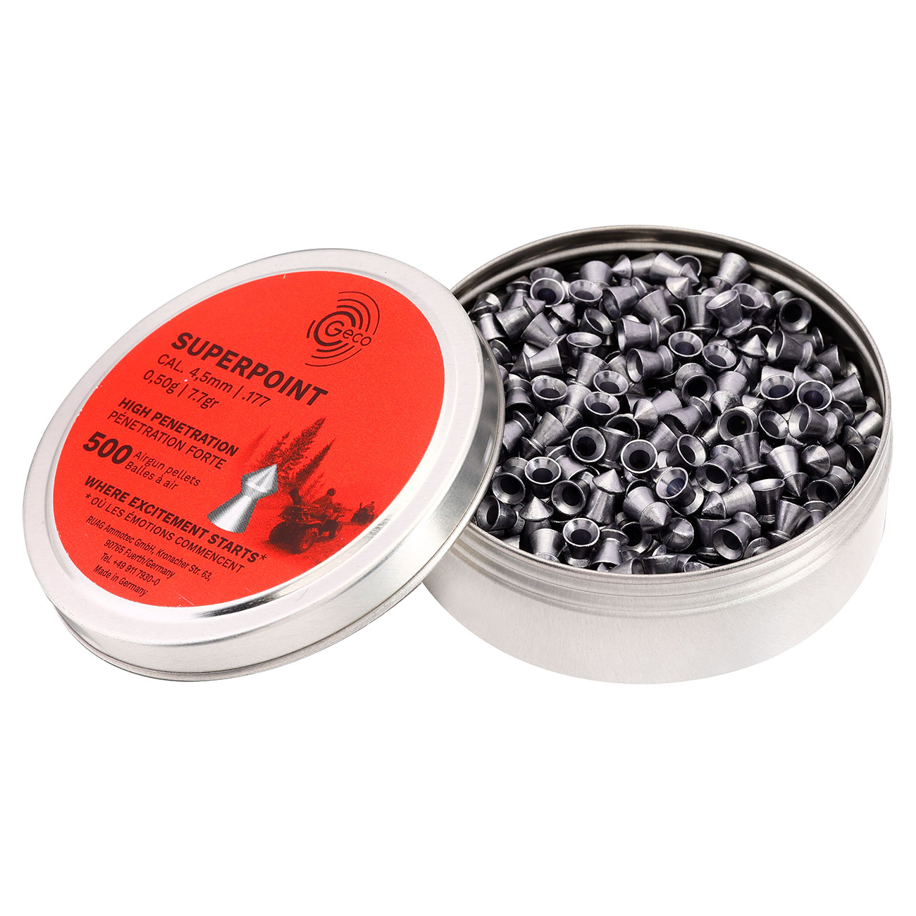Geco Spitzkopf-Diabolo Superpoint 4,5mm 0,5g 500 Stck Bild 2