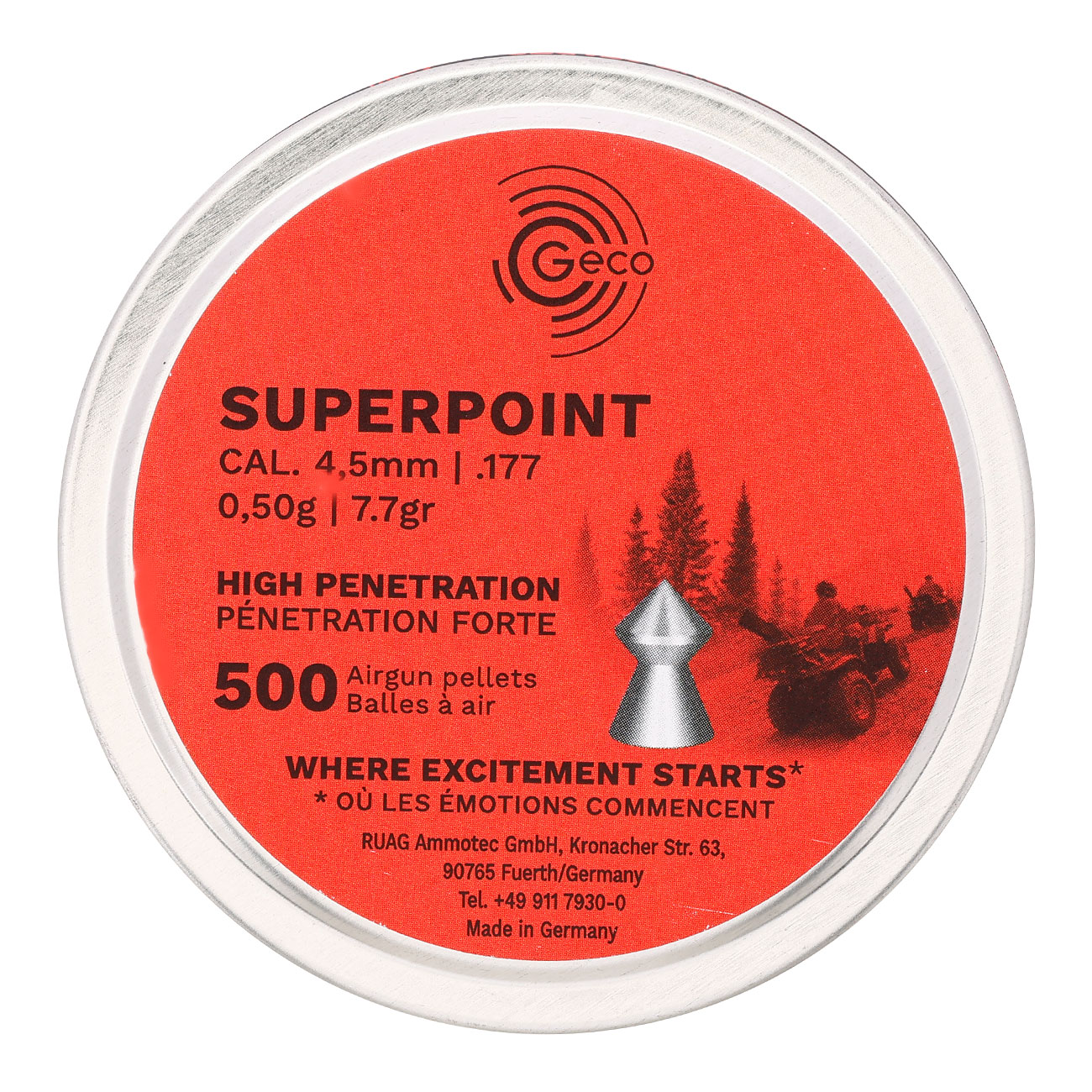 Geco Spitzkopf-Diabolo Superpoint 4,5mm 0,5g 500 Stck Bild 3