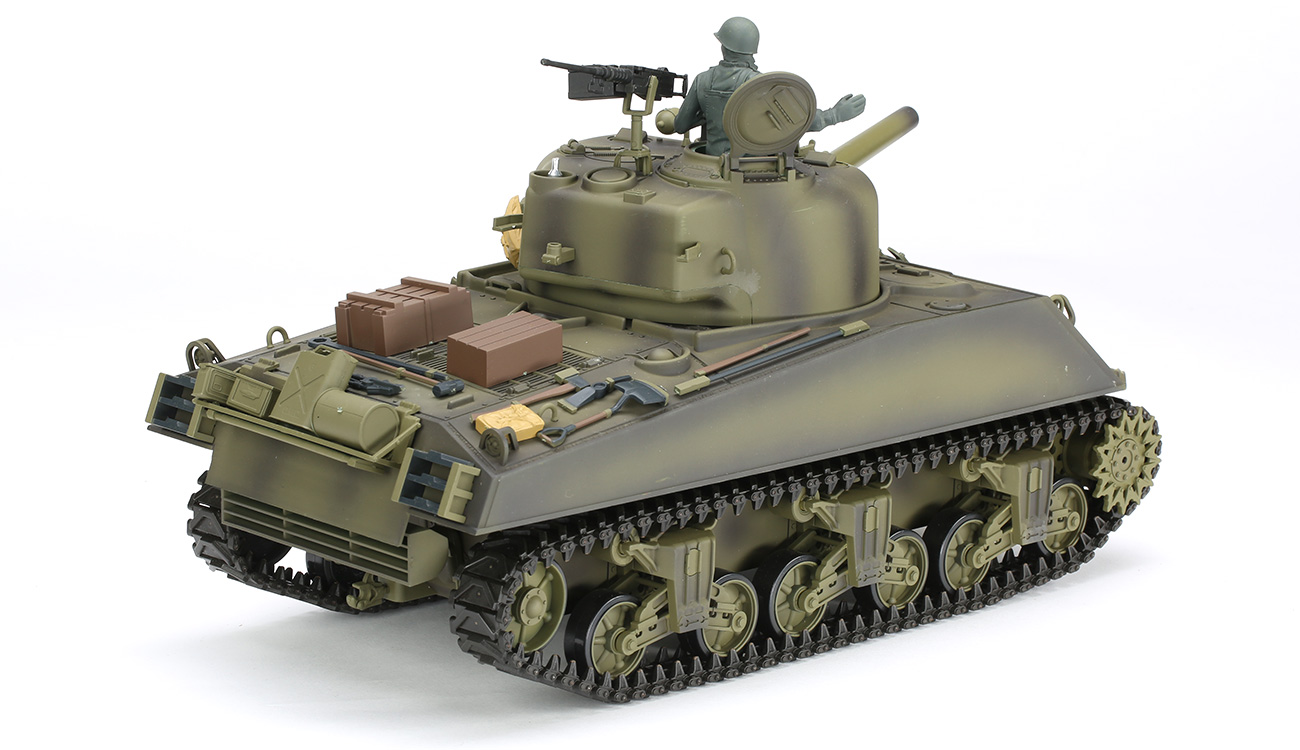 RC U.S. M4A3 Sherman Panzer 1:16 schussfähig, Rauch & Sound, RTR Bild 1