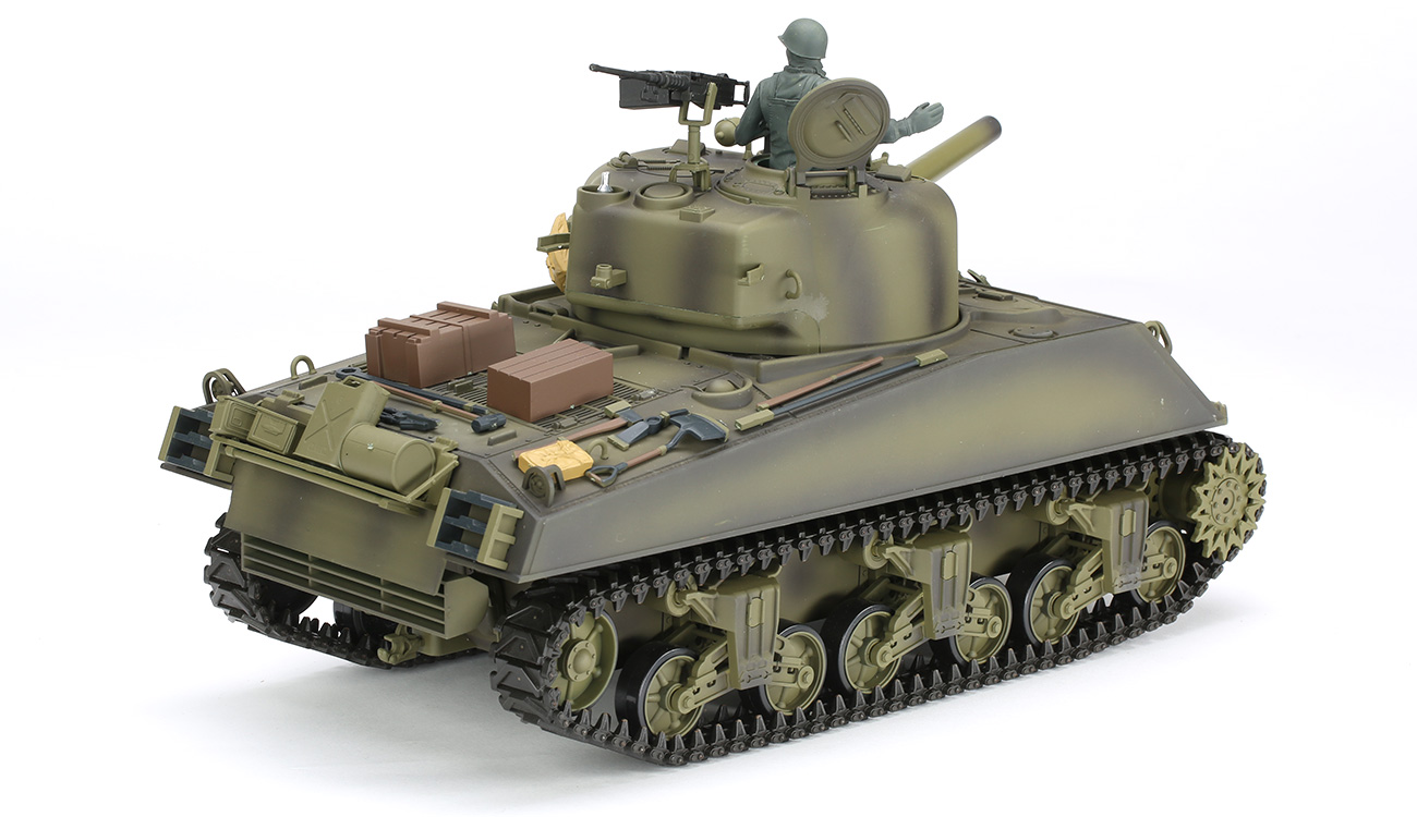 RC U.S. M4A3 Sherman Panzer 1:16 schussfhig, Rauch & Sound, RTR Bild 1