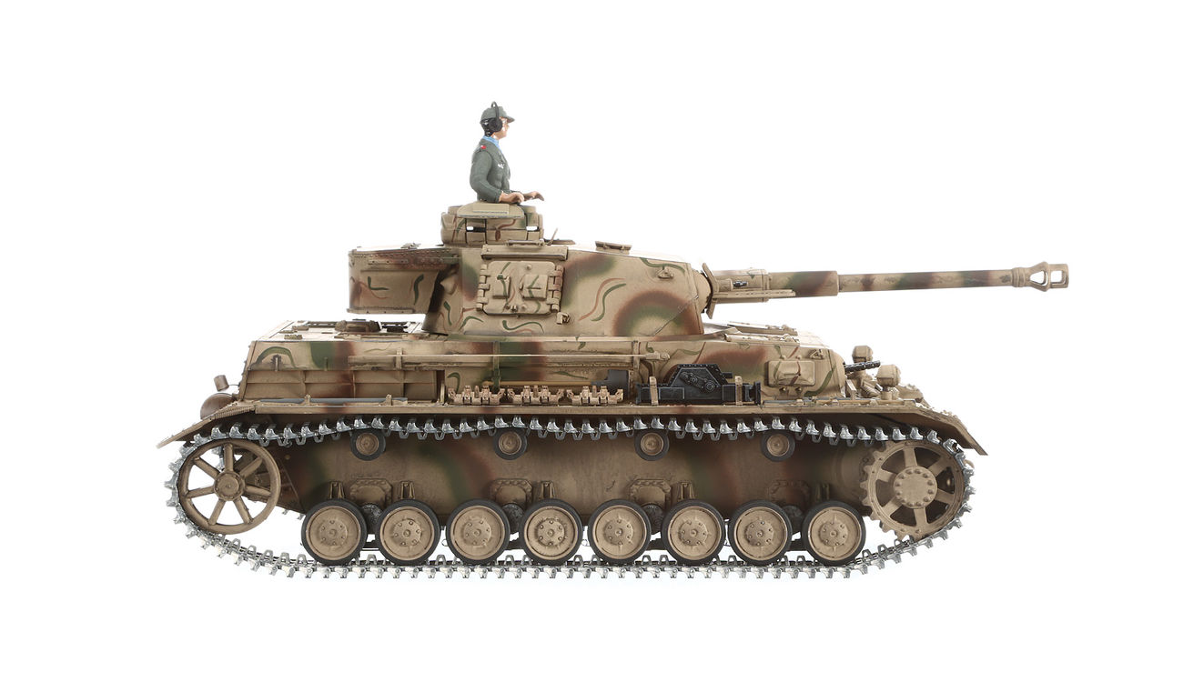 Torro RC Panzer IV Ausf. G 1:16 schussfähig, Rauch & Sound, Metallketten, RTR, sommertarn Bild 4