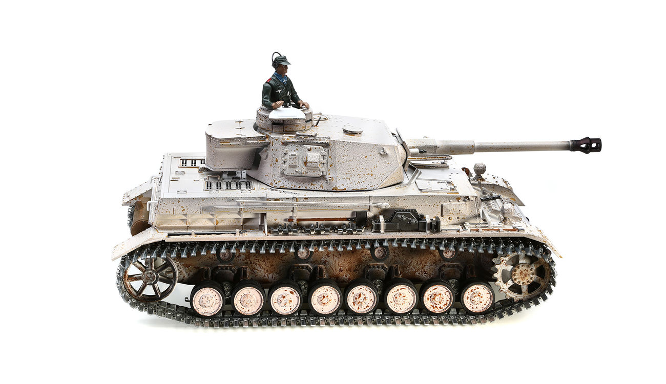 Torro RC Panzer IV Ausf. G 1:16 schussfähig, Rauch & Sound, Metallketten, RTR, wintertarn Bild 1