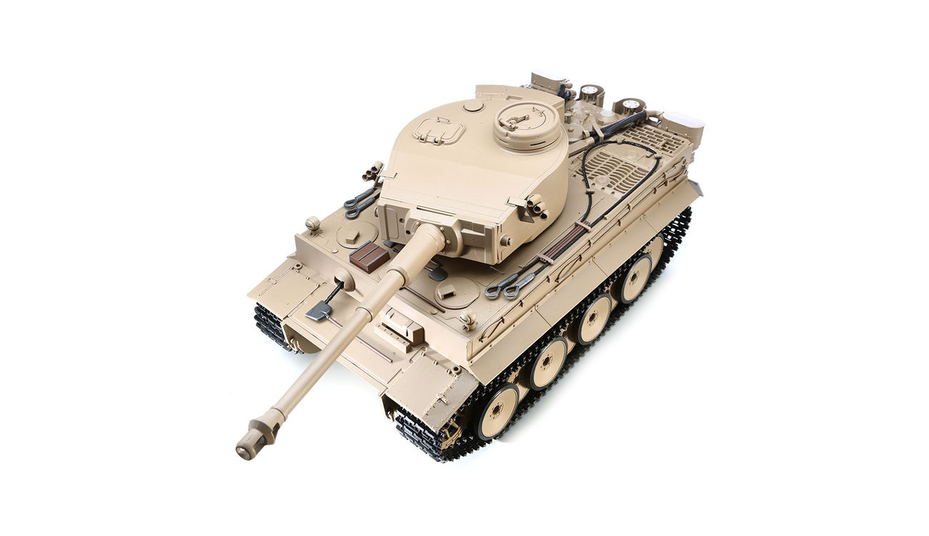 Amewi RC Panzer Tiger I 1:16 True Sound Metallausführung schussfähig RTR desert yellow Bild 5
