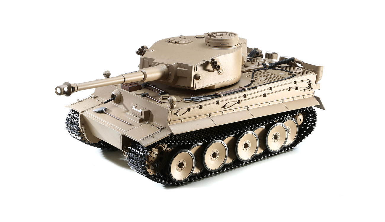 Amewi RC Panzer Tiger I 1:16 True Sound Metallausführung schussfähig RTR desert yellow Bild 7