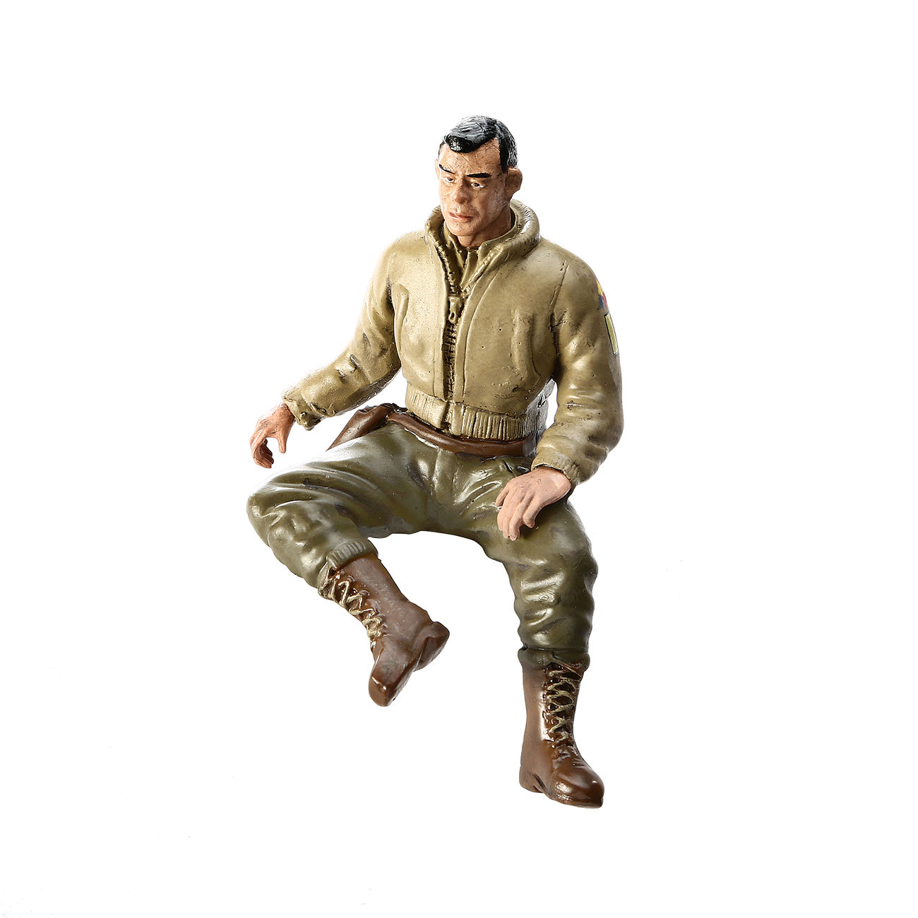 Modellbau Figur 2nd Lieutenant G. Clark sitzend 1:16 Bild 1