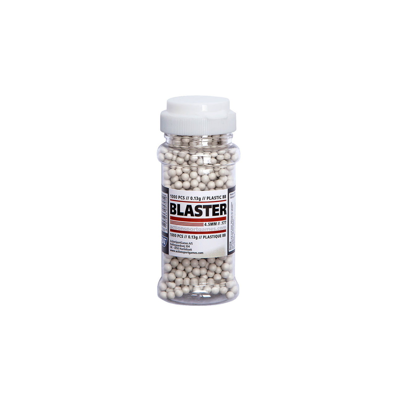 ASG Blaster Kunststoff BBs Rundkugeln 0,13 g Kal. 4,5mm 1000 Stck