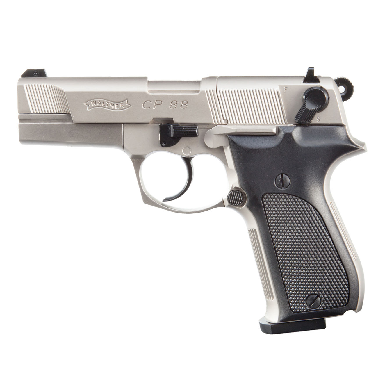 Walther CP88 4 Zoll CO2 Luftpistole 4,5mm Diabolo nickel