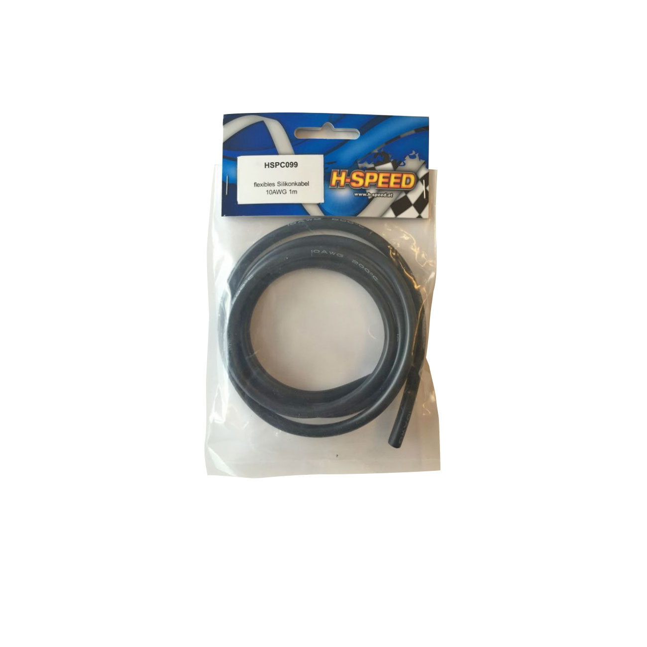 H-Speed flexibles Silikonkabel 10AWG 1m schwarz 6mm² HSP099