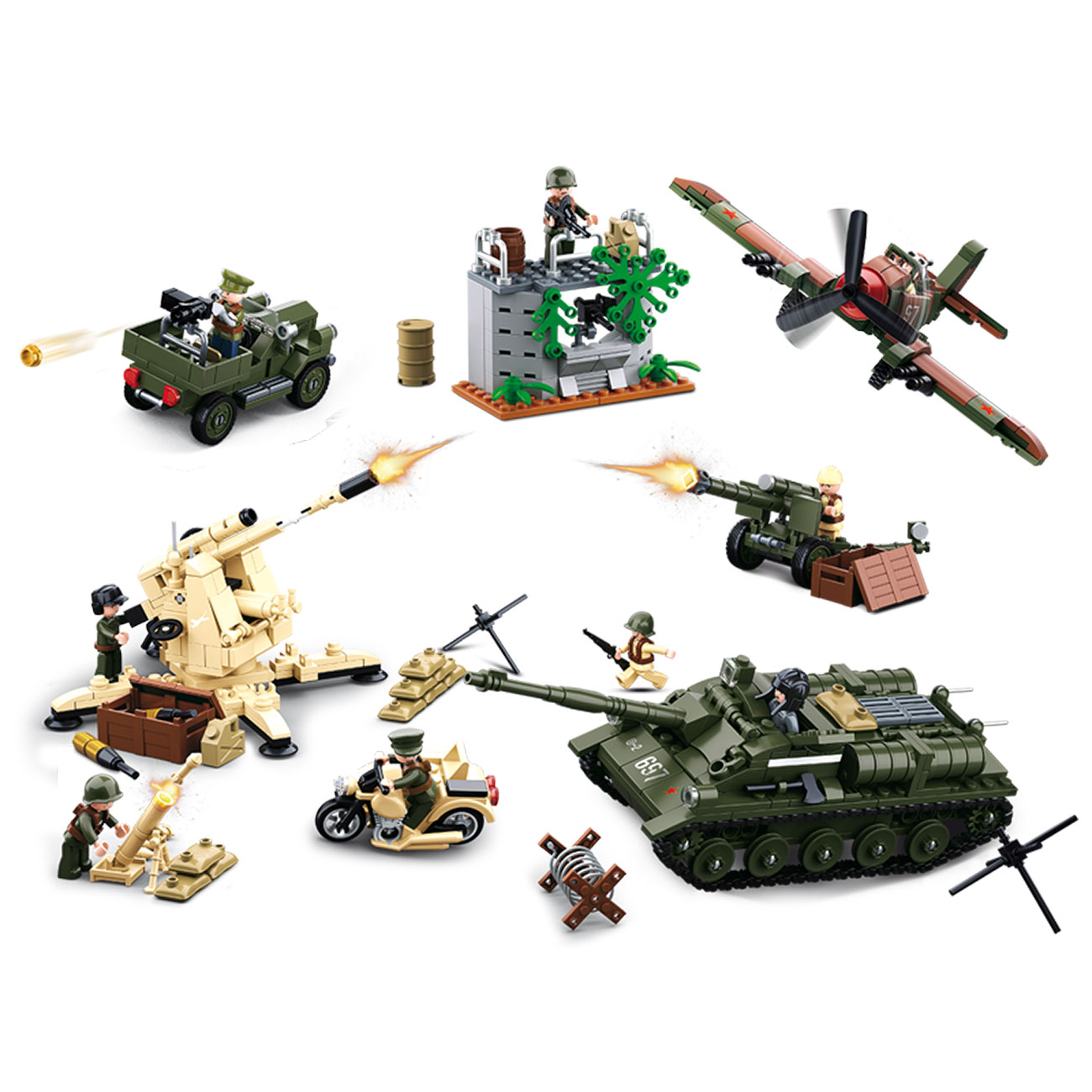 Sluban WWII Battle of Kursk 998 Teile M38-B0697