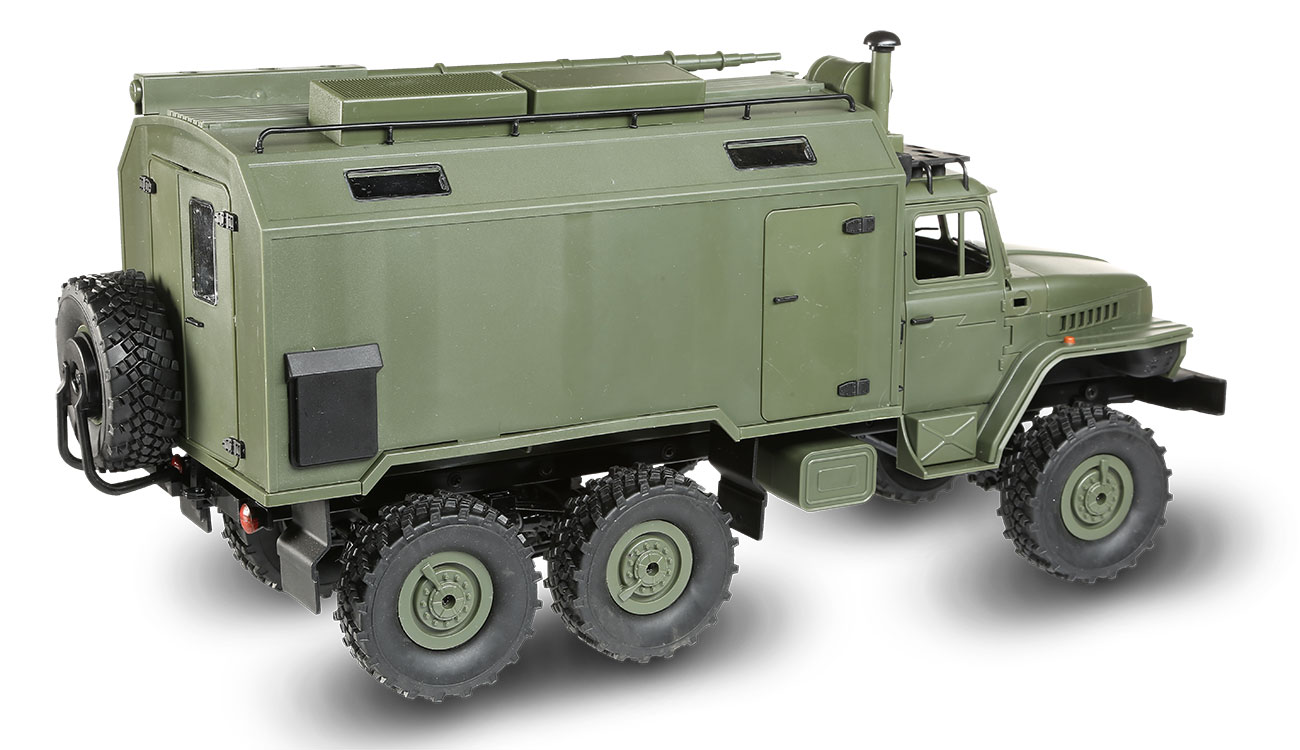 Camion Militaire Ural B36 Télécommandé 1:16 - 6 Roues Motrices - Prêt à Rouler (RTR) - Vert - Amewi
