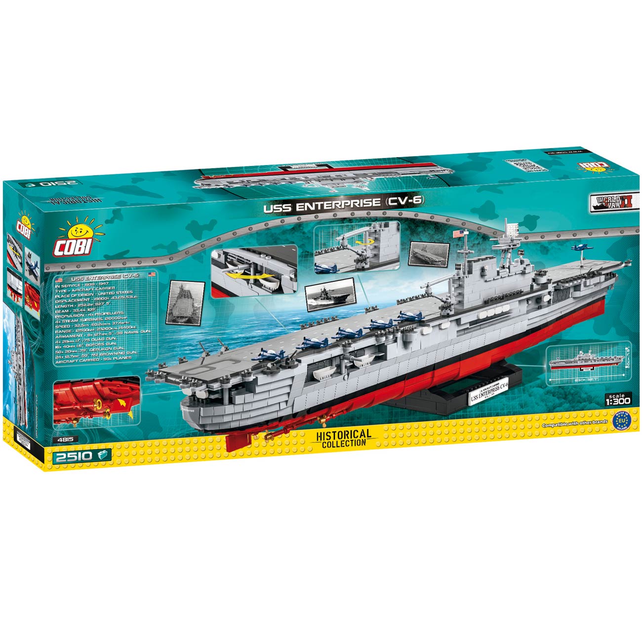 Cobi Historical Collection Bausatz Flugzeugtrger USS Enterprise CV-6 2510 Teile 4815 Bild 4