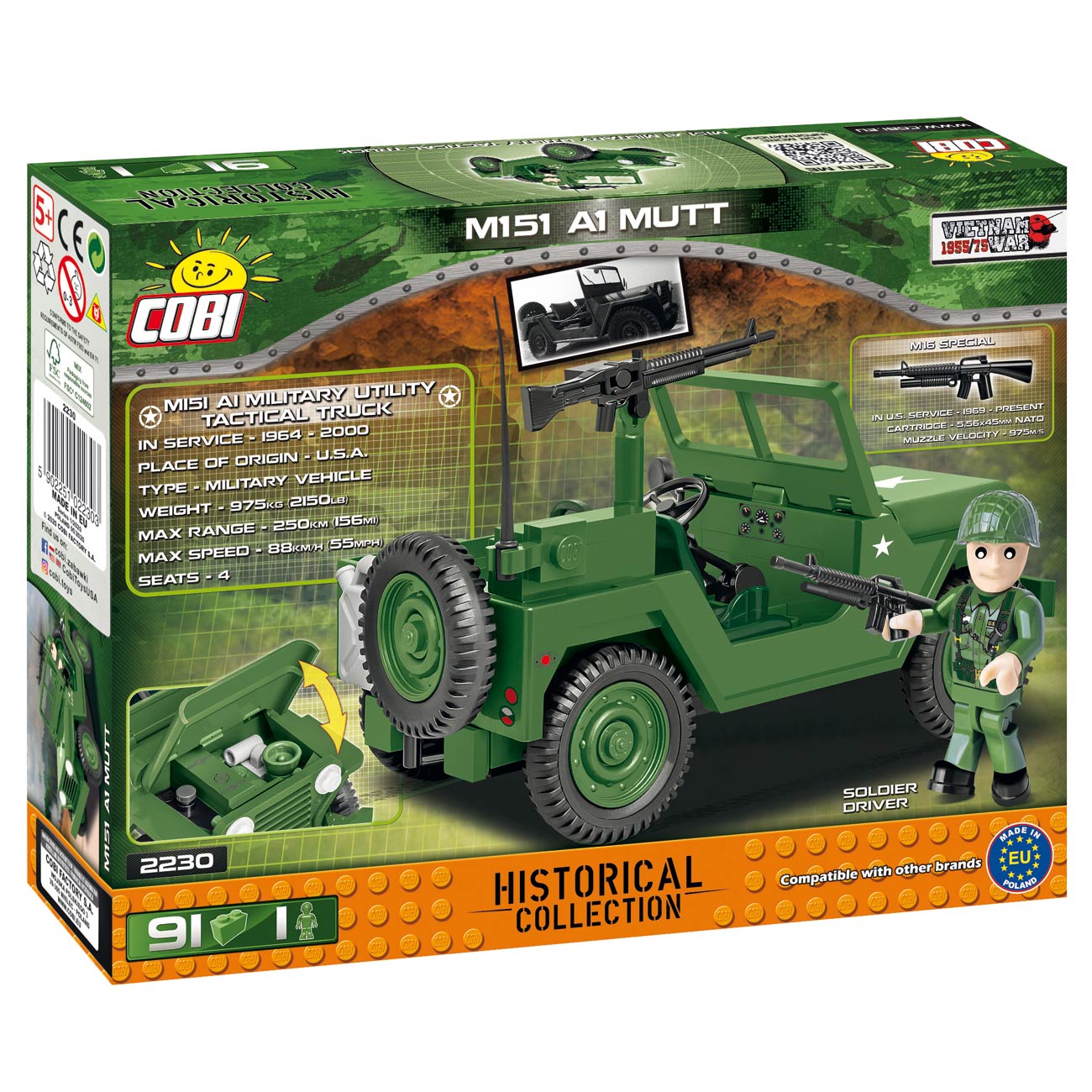 Cobi Historical Collection Vietnam War Bausatz M151 A1 Mutt 91 Teile 2230 Bild 1