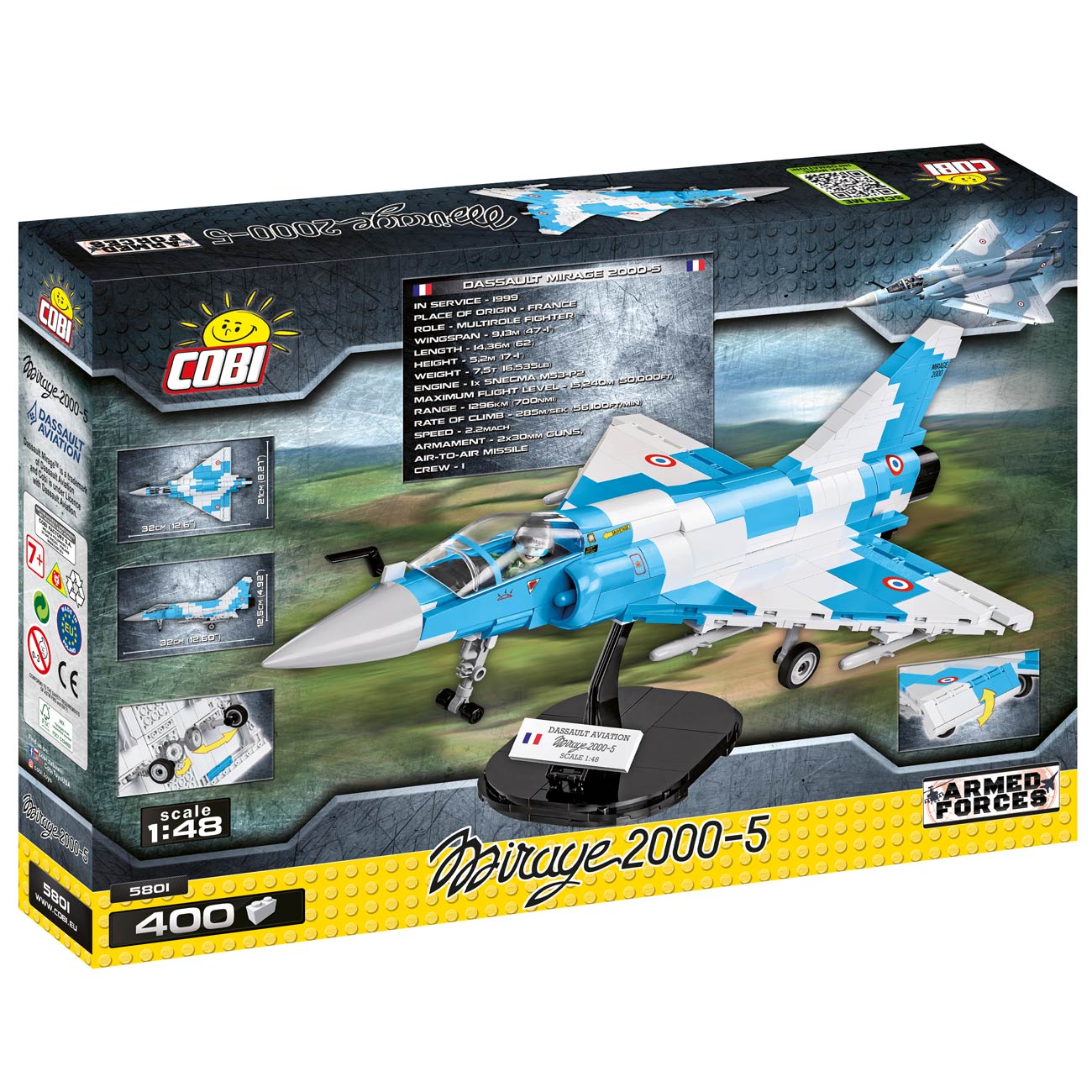 Cobi Armed Forces Bausatz Flugzeug Mirage 2000-5 400 Teile 5801 Bild 3