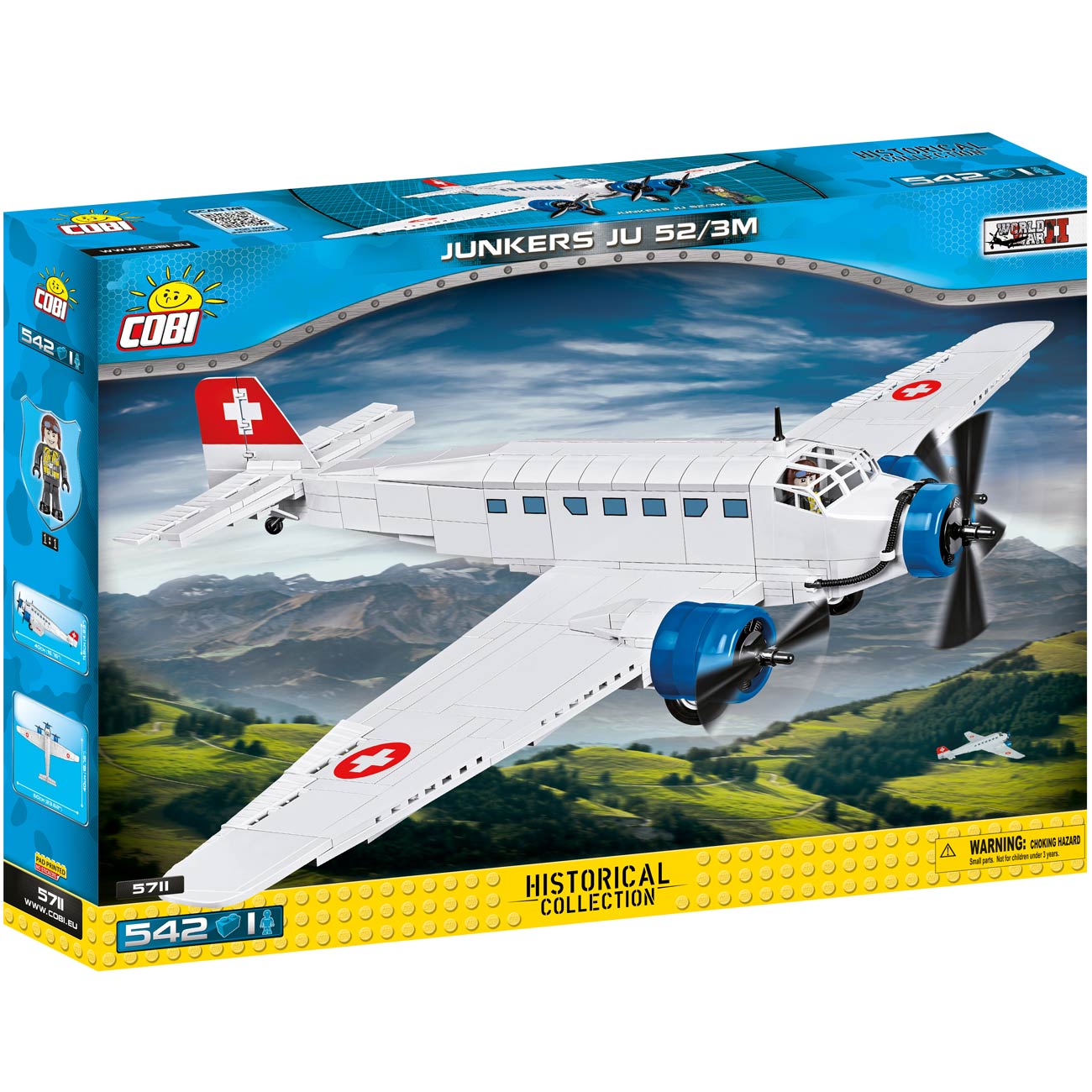 Cobi Historical Collection Bausatz Flugzeug Junkers JU 52/3M 542 Teile 5711 Bild 1