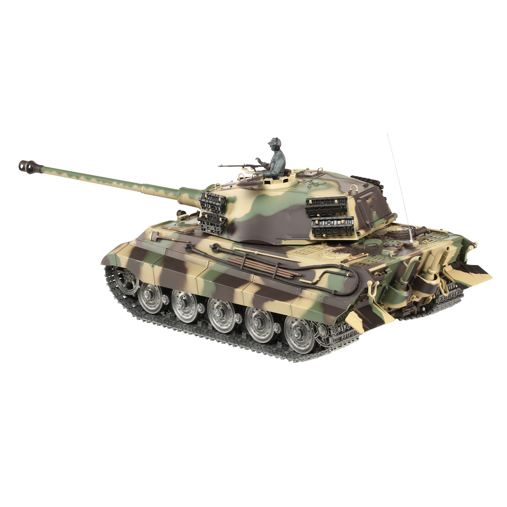 Amewi Rc Panzer Knigstiger Henschelturm, 1:16, RTR, schussfhig, Infrarot-Gefechtssystem, Rauch & Sound, Metallgetriebe, Me Bild 3