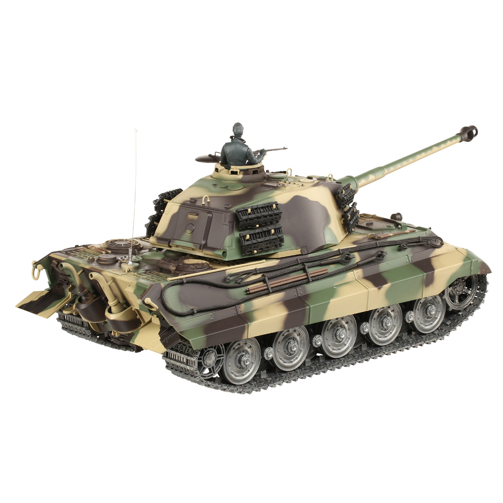 Amewi Rc Panzer Knigstiger Henschelturm, 1:16, RTR, schussfhig, Infrarot-Gefechtssystem, Rauch & Sound, Metallgetriebe, Me Bild 4