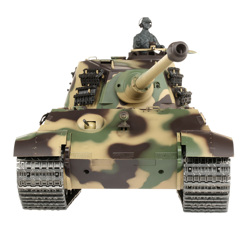 Amewi Rc Panzer Knigstiger mit Henschelturm tarn, 1:16, RTR, schussfhig, Infrarot-Gefechtssystem, Rauch & Sound, Metallget Bild 8