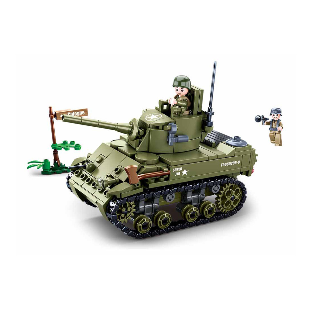 Sluban WWII Allied Light Panzer 344 Teile M38-B0856