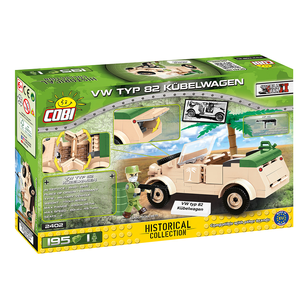 Cobi Historical Collection Bausatz VW Typ 82 Kbelwagen 195 Teile 2402 Bild 2