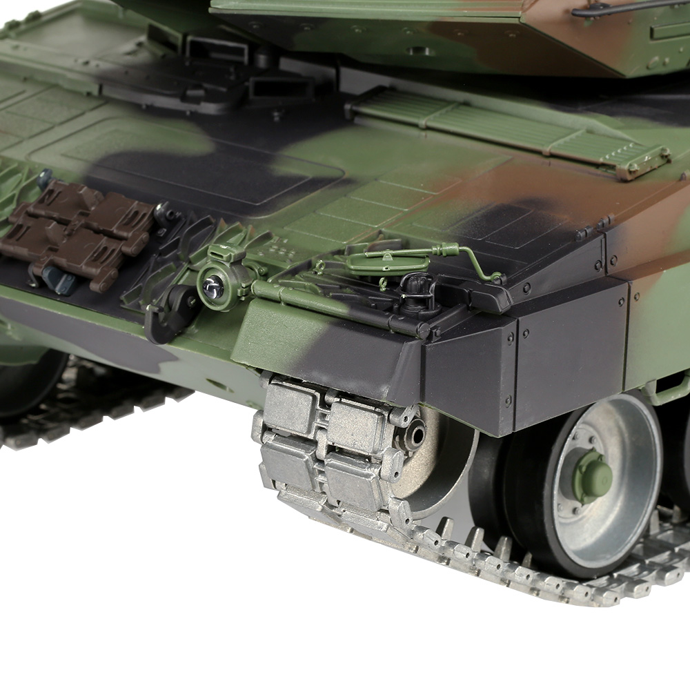 Amewi Rc Panzer Leopard 2A6 tarn, 1:16, RTR, Professional Line IR+BB Rauch & Sound Metallgetriebe Metallketten Bild 1
