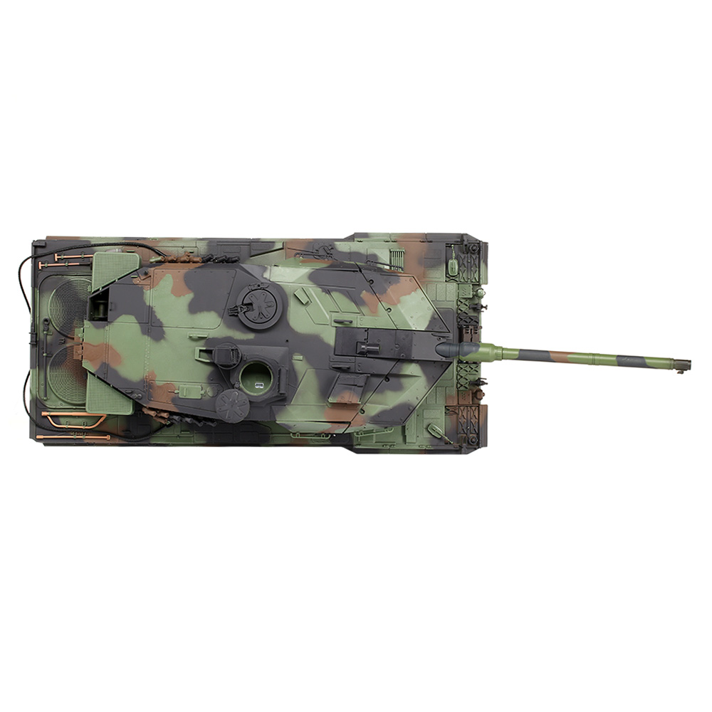 Amewi Rc Panzer Leopard 2A6 tarn, 1:16, RTR, Professional Line IR+BB Rauch & Sound Metallgetriebe Metallketten Bild 1