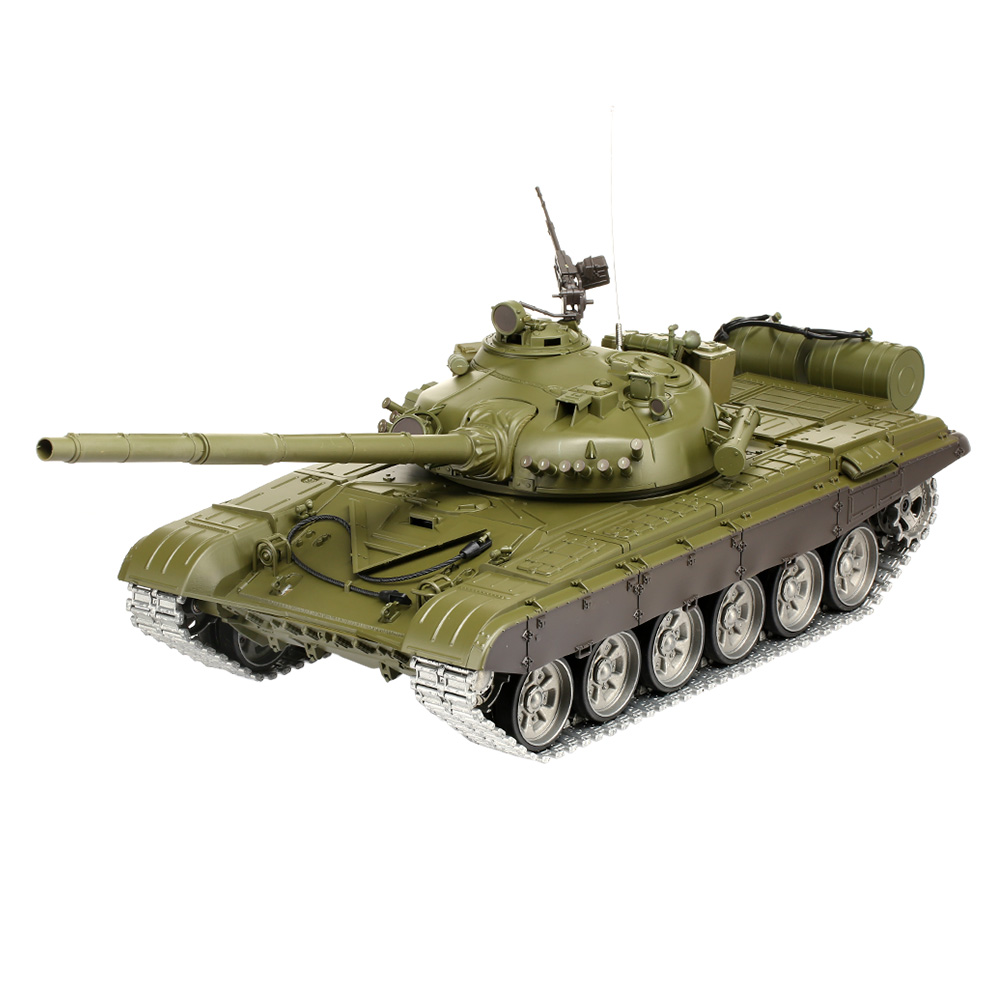 Amewi Rc Panzer Russischer T-72 oliv, 1:16, RTR, schussf., Infrarot-Gefechtssystem, Rauch & Sound, Metallgetriebe -ketten Bild 1