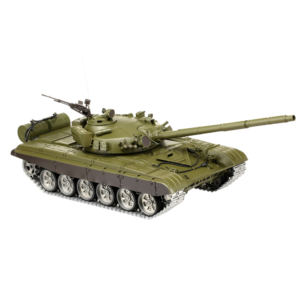 Amewi Rc Panzer Russischer T-72 oliv, 1:16, RTR, schussf., Infrarot-Gefechtssystem, Rauch & Sound, Metallgetriebe -ketten Bild 1