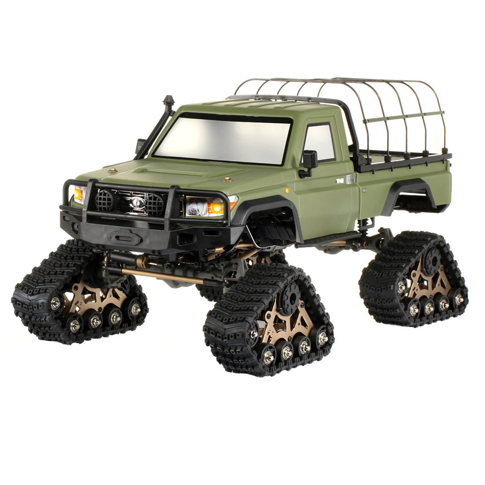 Amewi AMXROCK RCX10PTS 1:10 Crawler Profi inkl. Kettenfahrwerk Militr Grn Bild 1