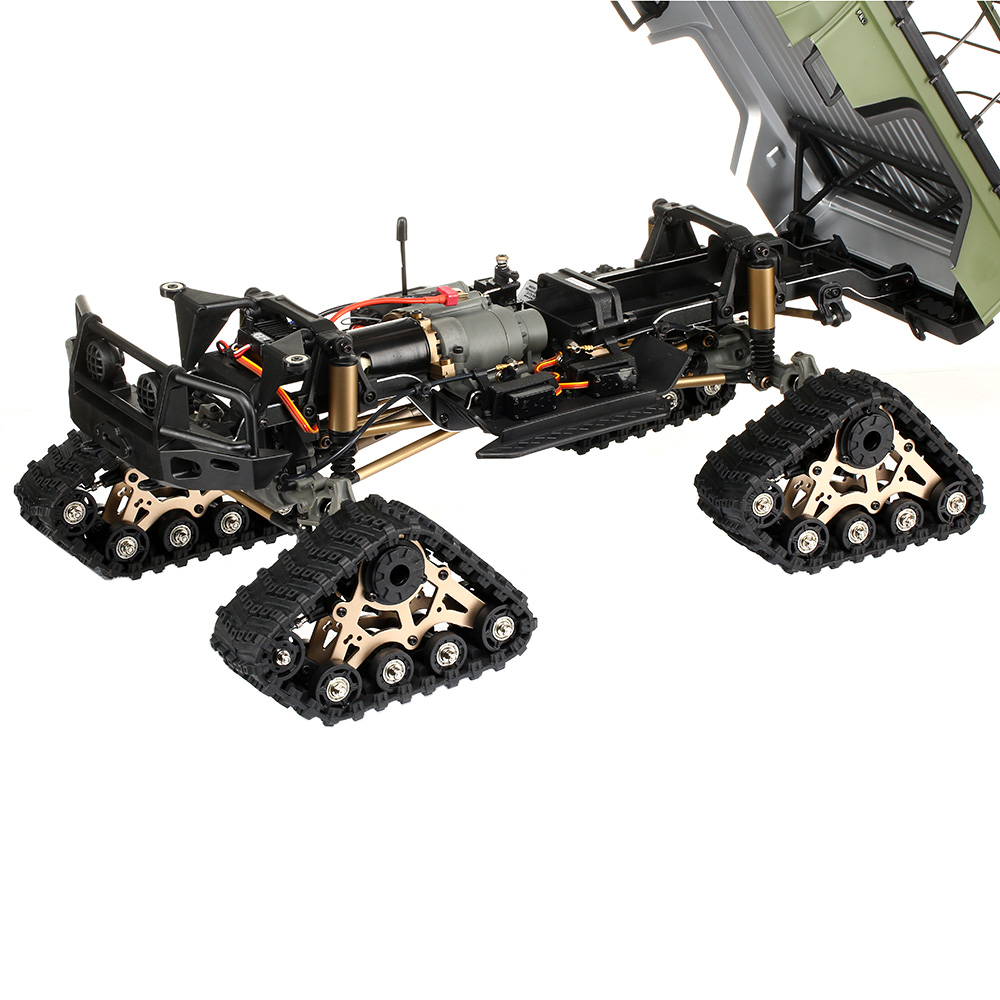 Amewi AMXROCK RCX10PTS 1:10 Crawler Profi inkl. Kettenfahrwerk Militr Grn Bild 8