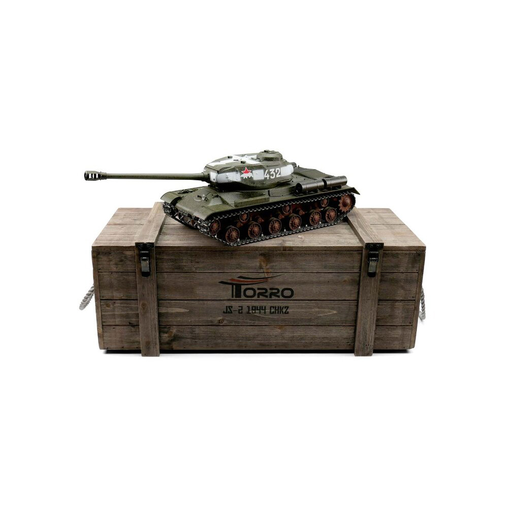 Torro RC Panzer IS-2 grn Profi-Edition 1:16 schussfhig, Rauch & Sound, Metallgetriebe und Metallketten, RTR