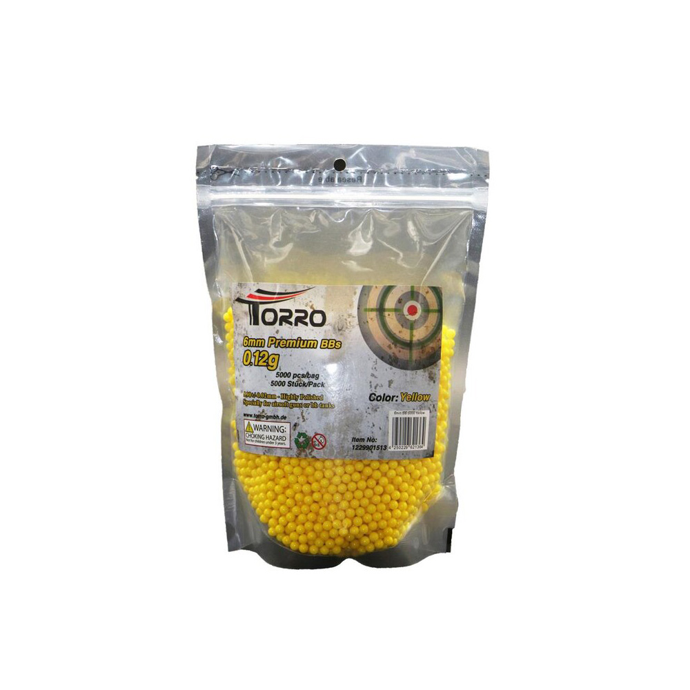 Torro 6mm Premium BB`s 0,12g 5000er Beutel gelb