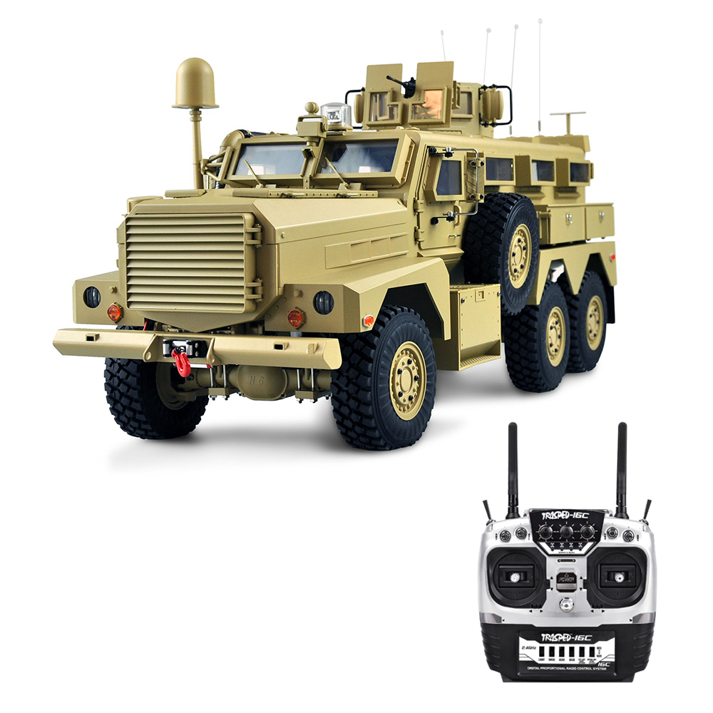 Amewi RC US-Militrfahrzeug MRAP 6X6 1:12 RTR, Rauch, Sound und Licht inkl. Seilwinde