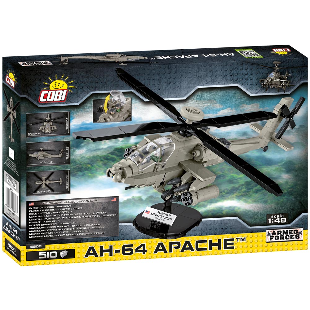 Cobi Armed Forces Bausatz Kampfhubschrauber AH-64 Apache 510 Teile 5808 Bild 4