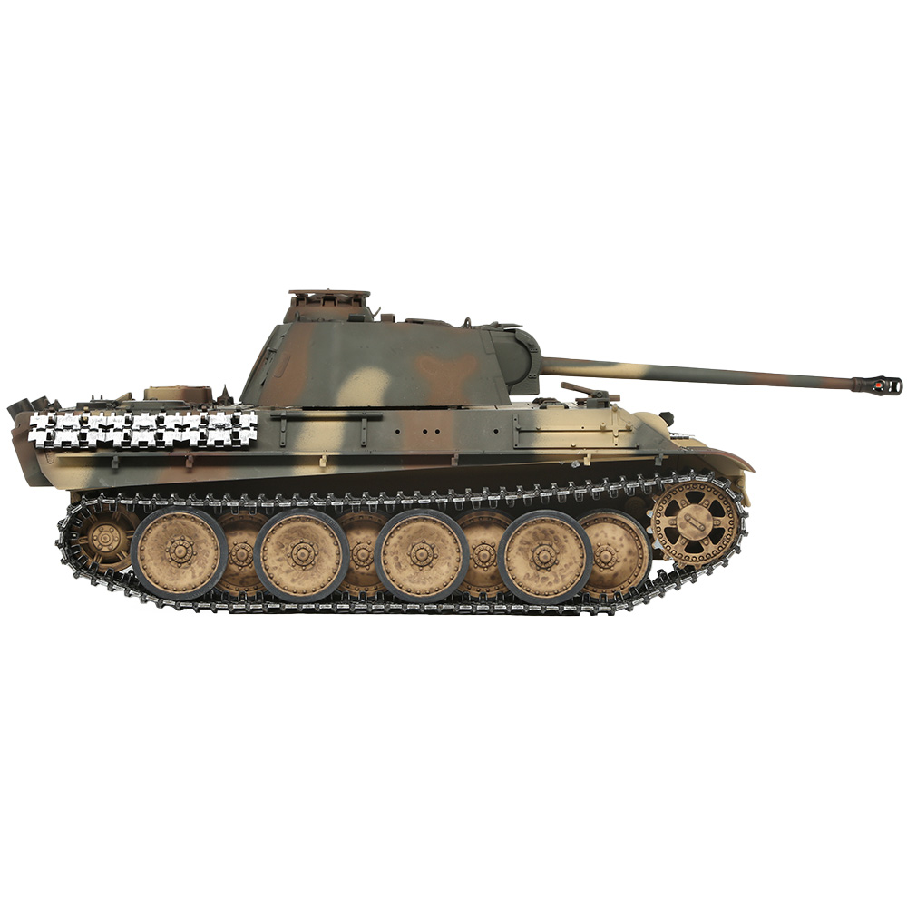 Torro RC Panzer Panther G tarn Profi-Edition 1:16 Infrarot Battlesystem, Rauch & Sound, Metallgetriebe und Metallketten, RTR Bild 6